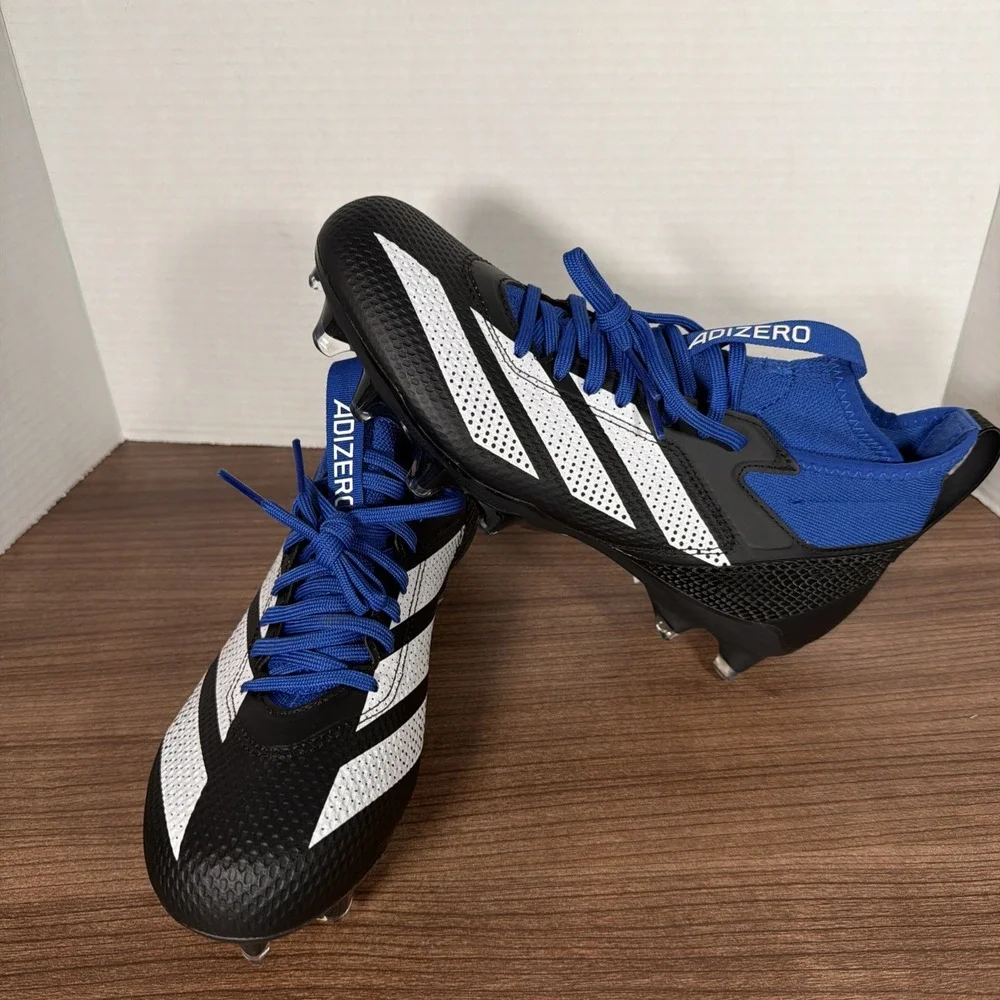 Adidas Adizero Impact Football Cleats Men's Size 8 Core Black Royal Blue IE1405